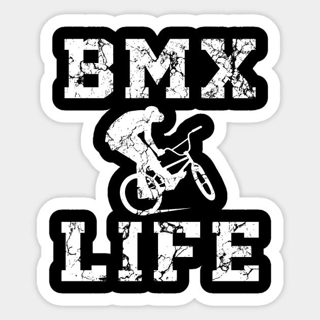 BMX Life Distressed Bike Rider BMX For Jersey Lovers Sticker by alyseashlee37806